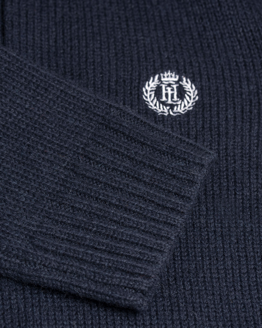 Herr | Tröjor | Henri-Lloyd | Henri Lloyd Hove Regular Half Button Knit Sweater Navy