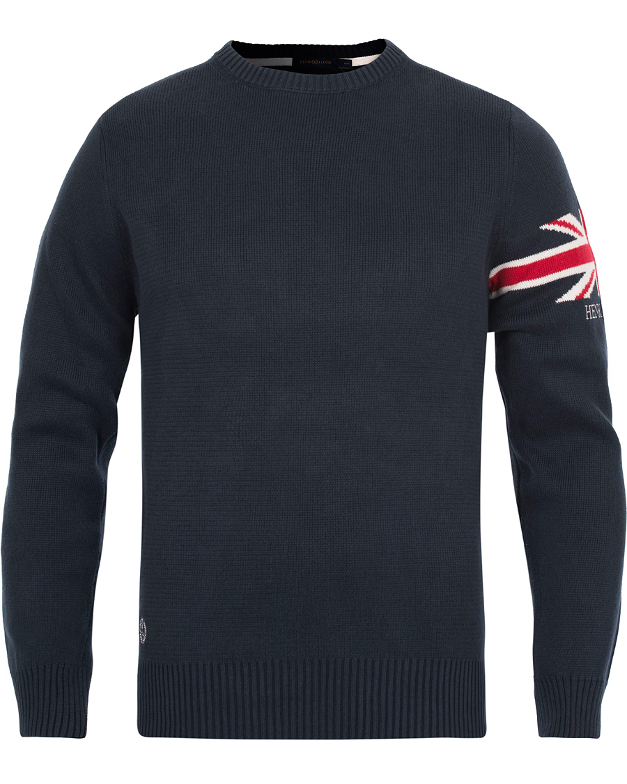 Herr | Tröjor | Henri-Lloyd | Henri Lloyd Arley Regular Crew Neck Knit Sweater Navy
