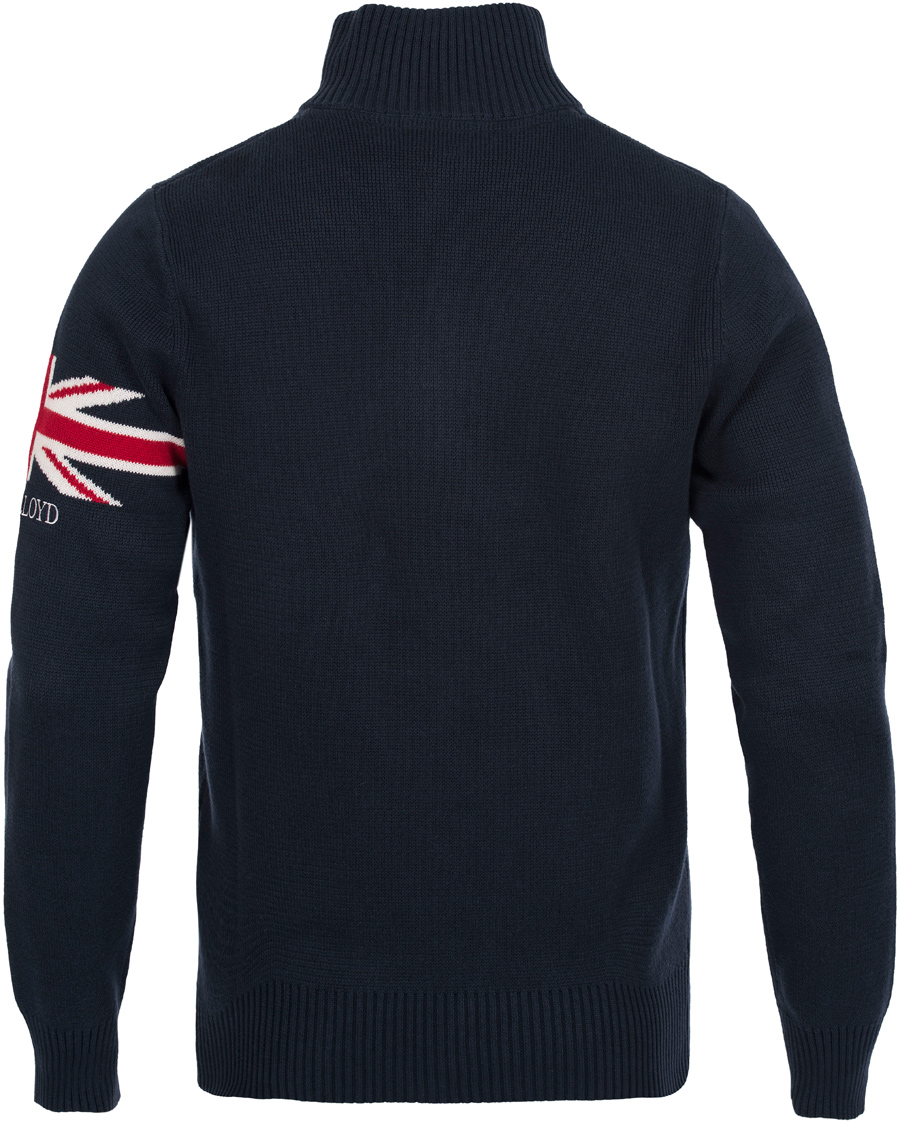 Herr | Tröjor | Henri-Lloyd | Henri Lloyd Arley Regular Half Zip Knit Sweater Navy
