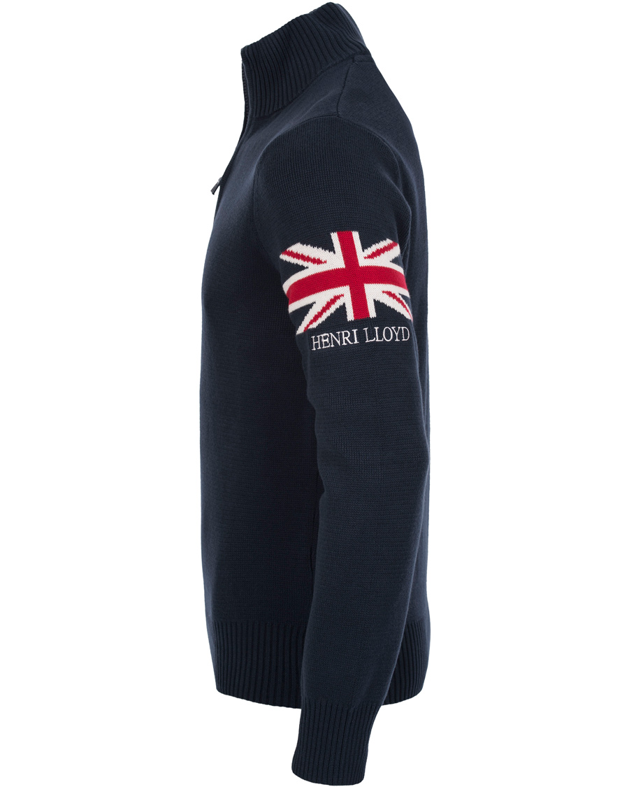 Herr | Tröjor | Henri-Lloyd | Henri Lloyd Arley Regular Half Zip Knit Sweater Navy