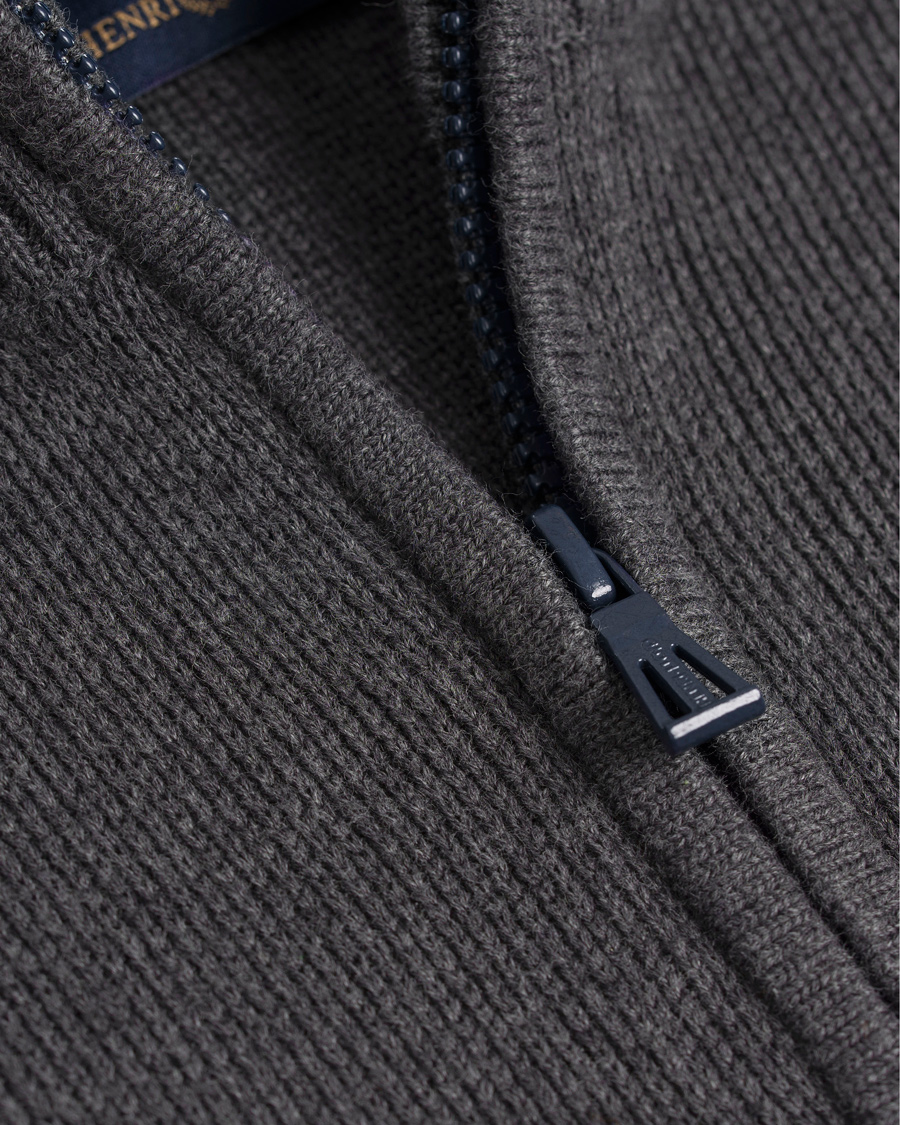 Herr | Tröjor | Henri-Lloyd | Henri Lloyd Arley Regular Half Zip Knit Sweater Graphite