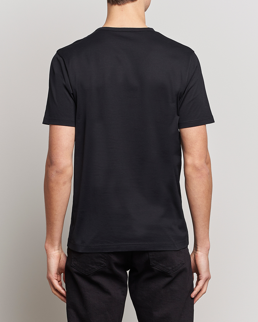 Herr | T-Shirts | Sunspel | Crew Neck Q82 Cotton T-Shirt Black
