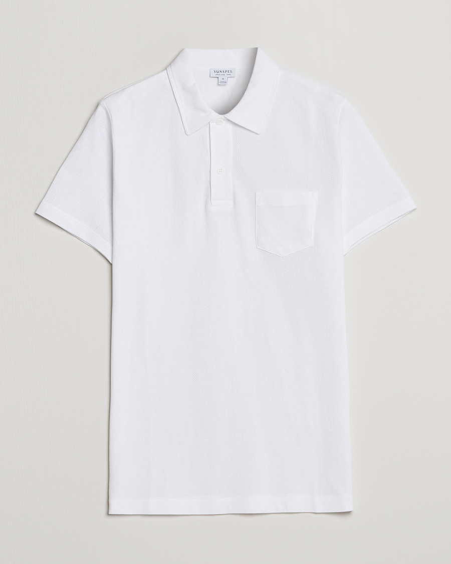Herr | Pikéer | Sunspel | Riviera Polo Shirt White