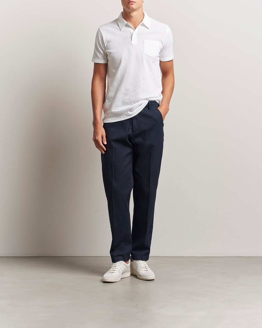 Herr | Pikéer | Sunspel | Riviera Polo Shirt White