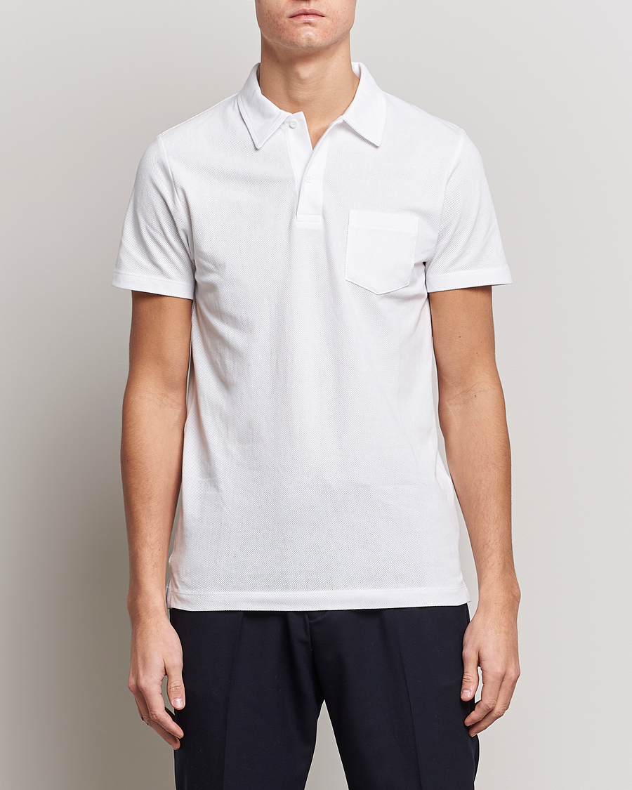 Herr | Tidlösa klassiker | Sunspel | Riviera Polo Shirt White