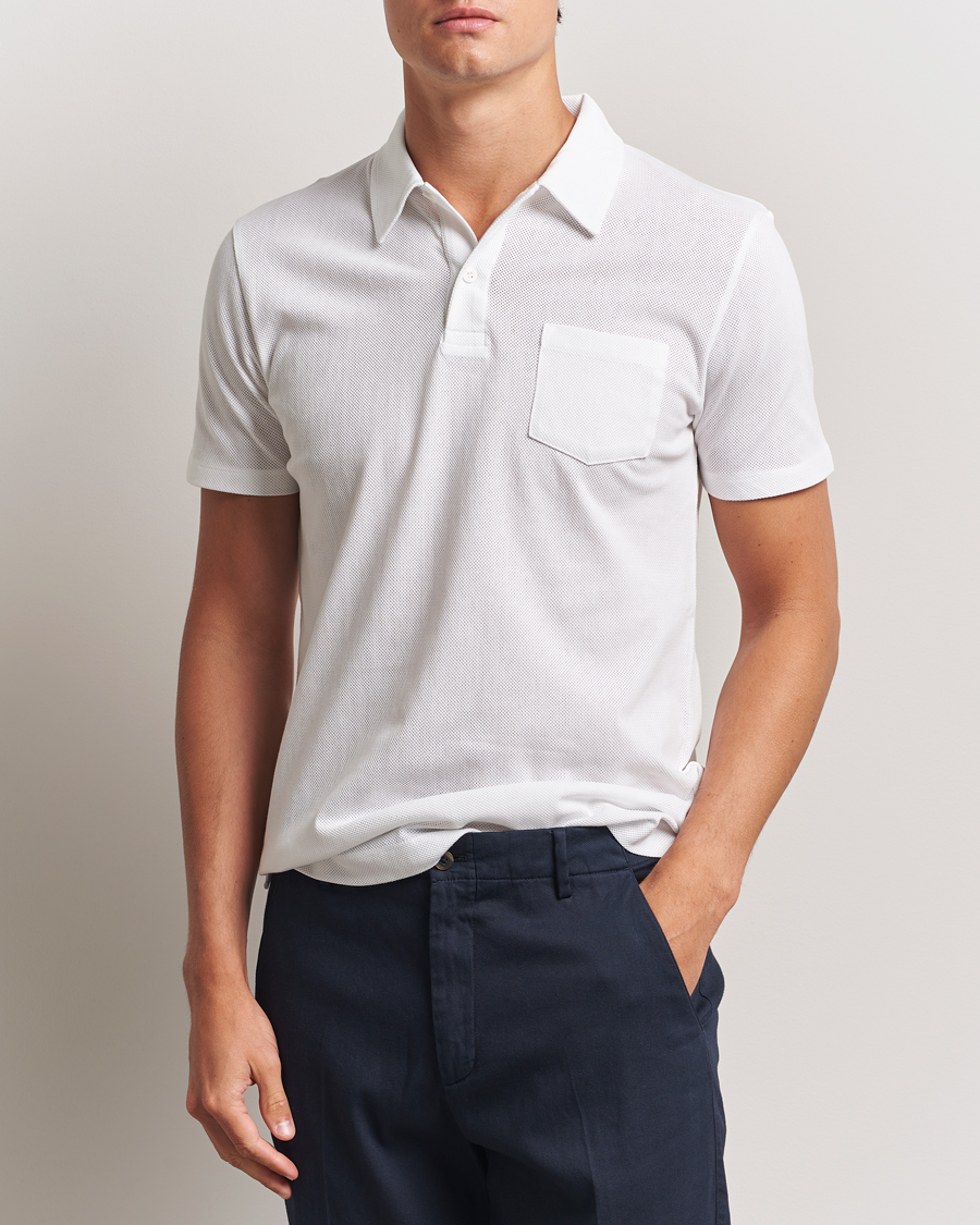 Herr | Pikéer | Sunspel | Riviera Polo Shirt White