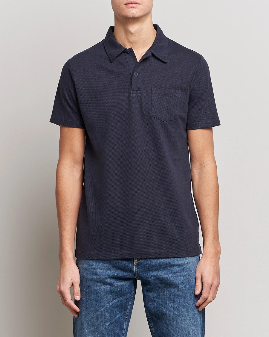 Herr | Kläder | Sunspel | Riviera Polo Shirt Navy