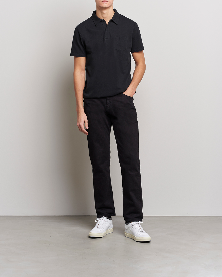 Herr | Pikéer | Sunspel | Riviera Polo Shirt Black