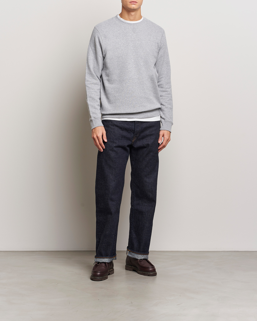 Herr | Tröjor | Sunspel | Loopback Sweatshirt Grey Melange