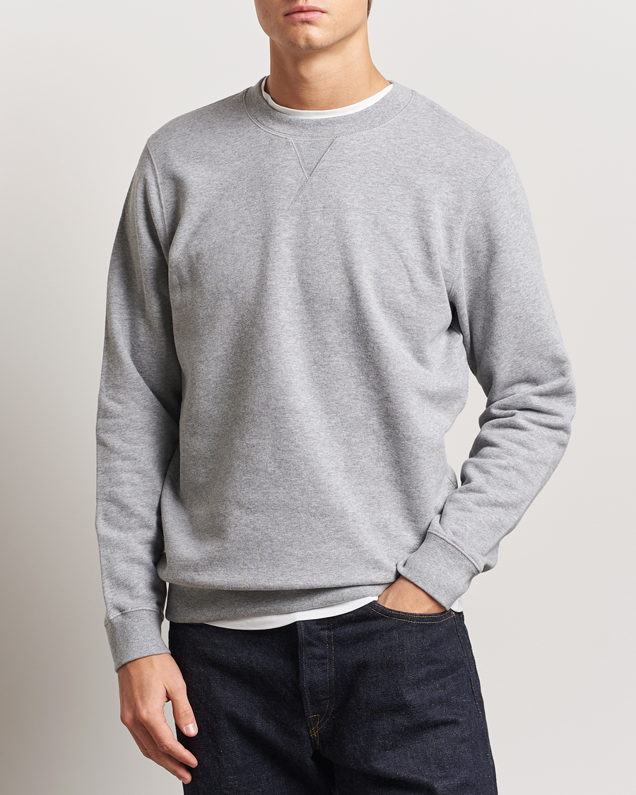 Herr | Tröjor | Sunspel | Loopback Sweatshirt Grey Melange