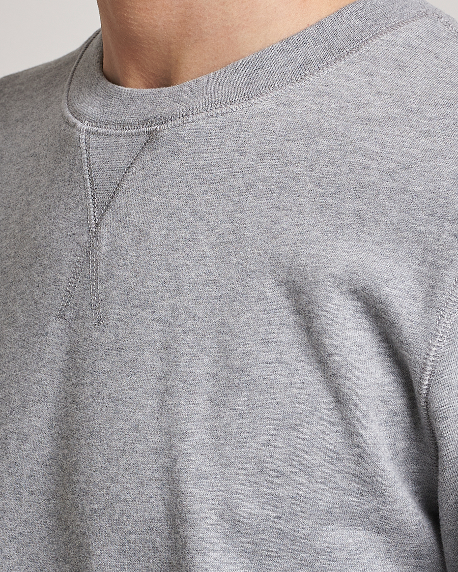 Herr | Tröjor | Sunspel | Loopback Sweatshirt Grey Melange