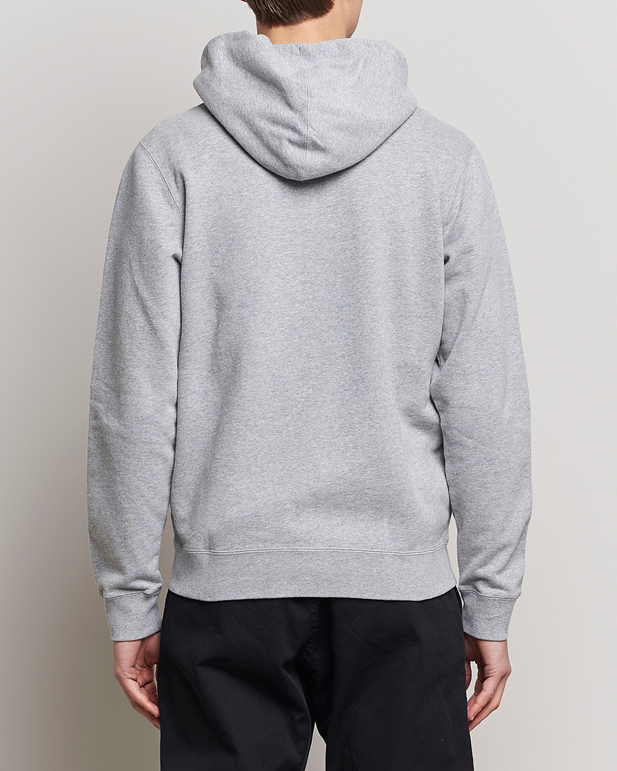 Herr | Tröjor | Sunspel | Loopback Full Zip Hoodie Grey Melange