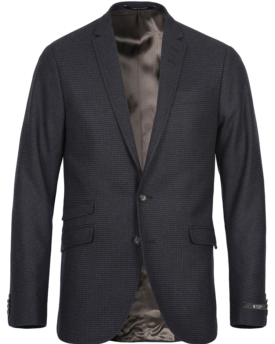 Herr | Kavajer | Tiger of Sweden | Nedvin Houndstooth Blazer Sky Captain Navy