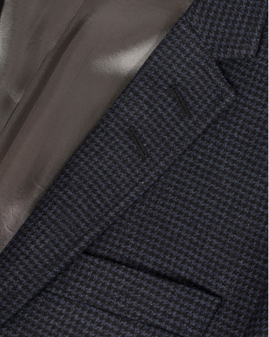 Herr | Kavajer | Tiger of Sweden | Nedvin Houndstooth Blazer Sky Captain Navy