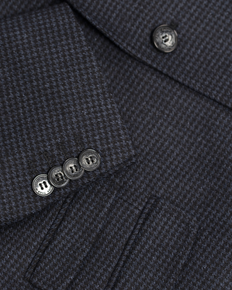 Herr | Kavajer | Tiger of Sweden | Nedvin Houndstooth Blazer Sky Captain Navy