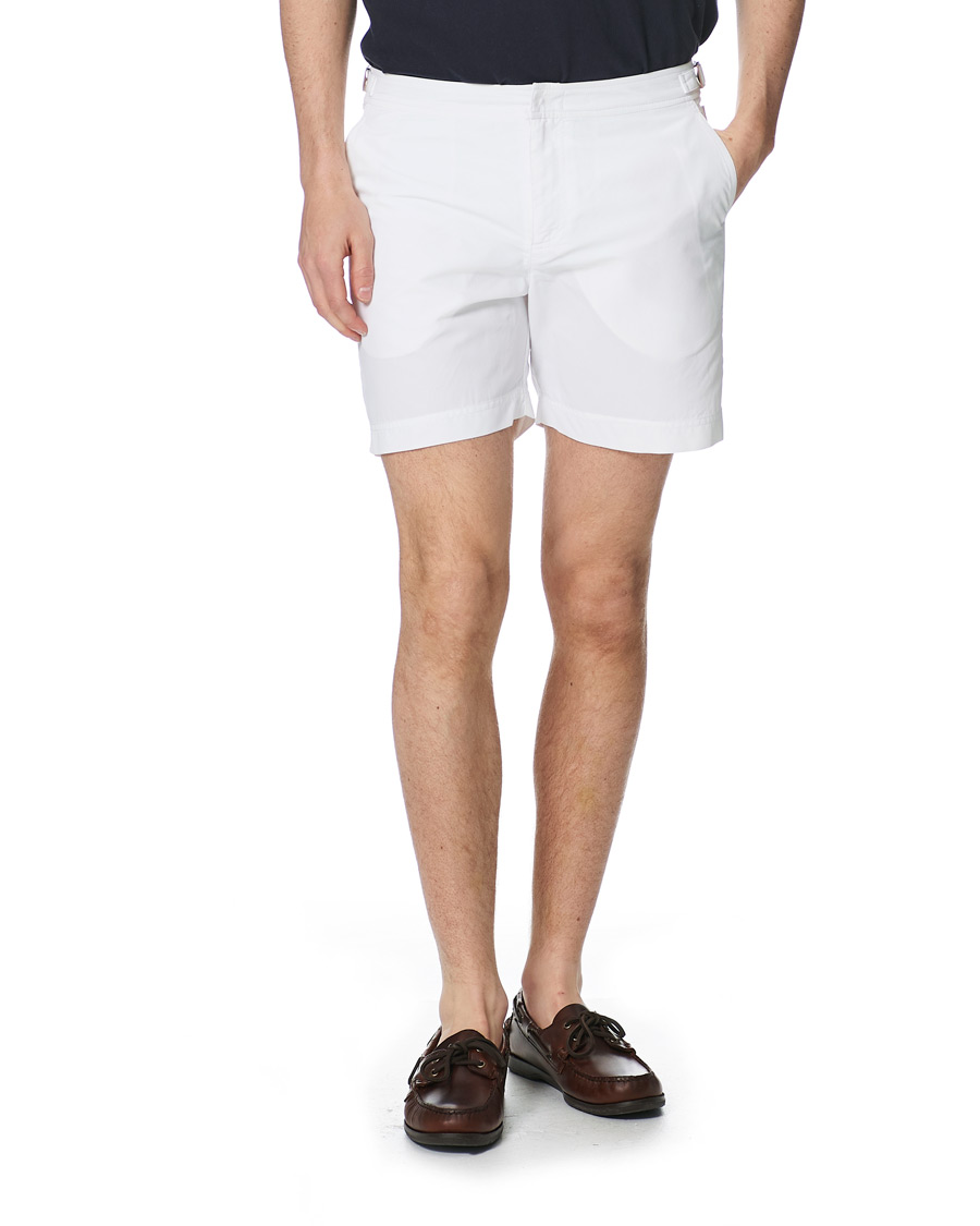 Herr | Badbyxor | Orlebar Brown | Bulldog Medium Length Swim Shorts White