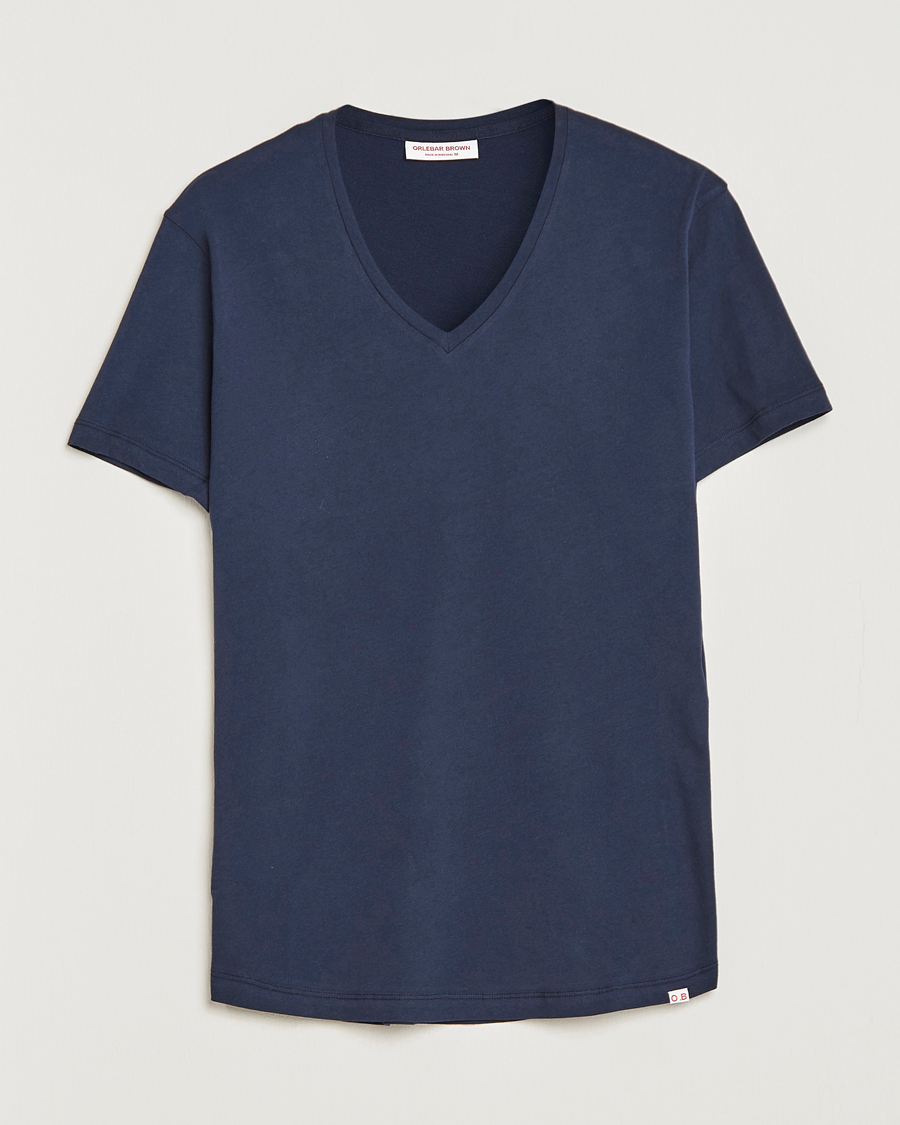 Herr | T-Shirts | Orlebar Brown | OB V-Neck Tee Navy