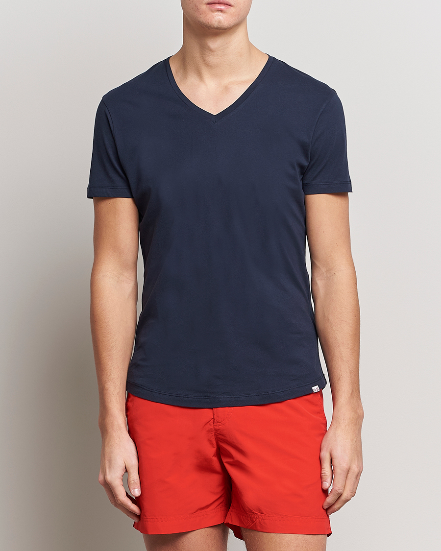 Herr | Orlebar Brown | Orlebar Brown | OB V-Neck Tee Navy