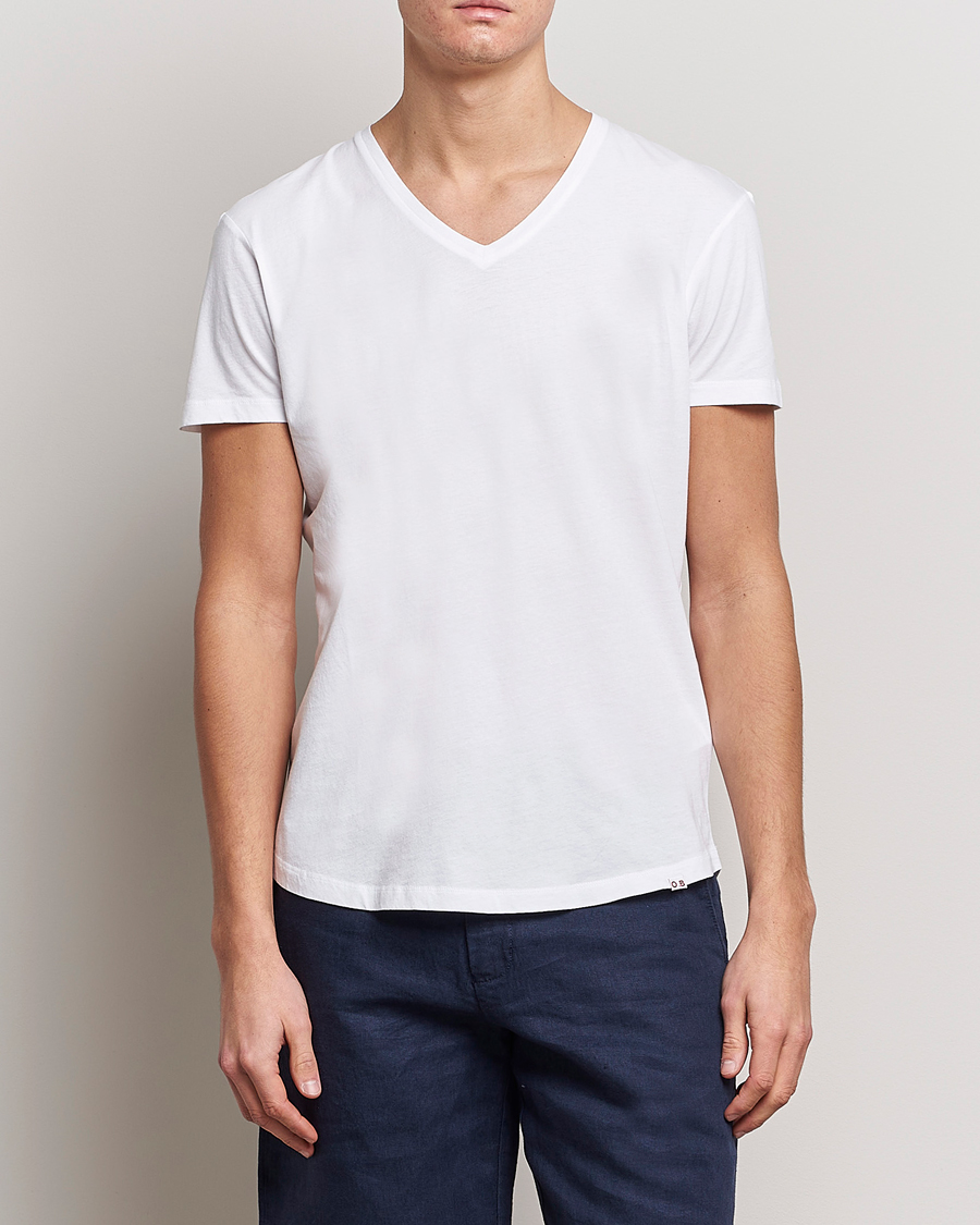 Herr | Vita t-shirts | Orlebar Brown | OB V-Neck Tee White