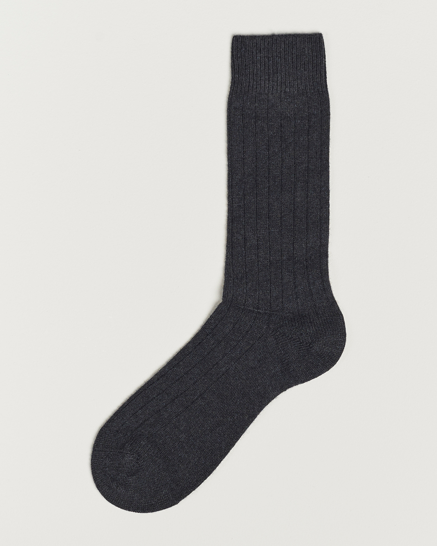 Herr |  | Pantherella | Waddington Cashmere Sock Charcoal