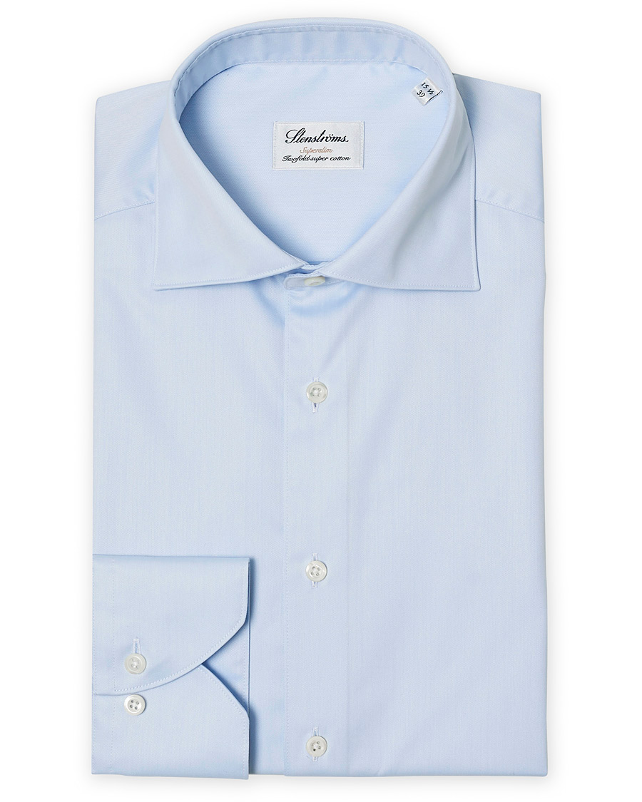 Herr | Skjortor | Stenströms | Superslim Plain Shirt Blue