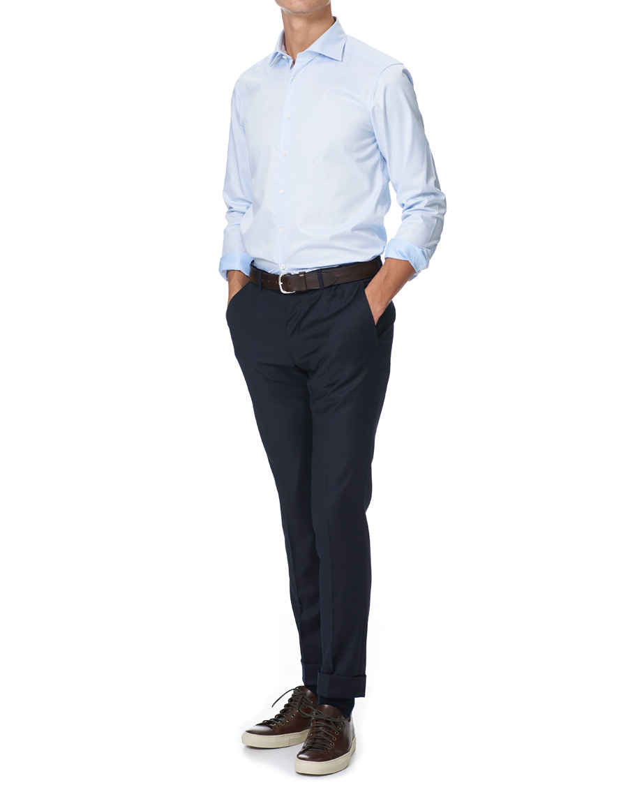 Herr | Skjortor | Stenströms | Superslim Plain Shirt Blue