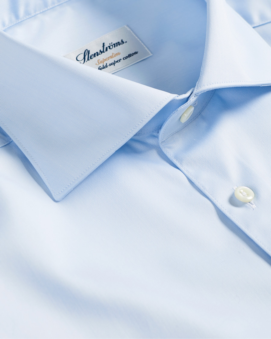 Herr | Skjortor | Stenströms | Superslim Plain Shirt Blue