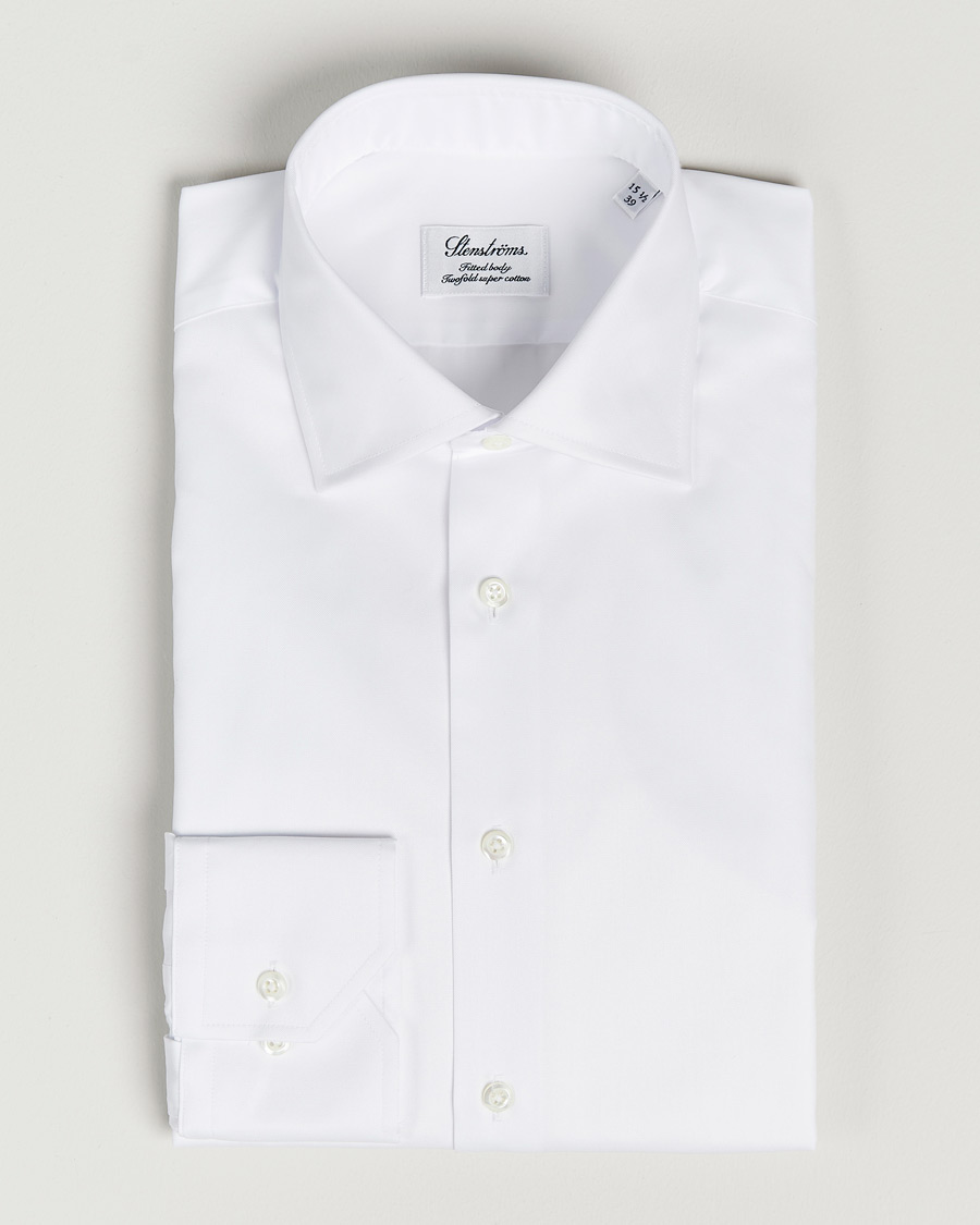 Herr | | Stenströms | Fitted Body Shirt White