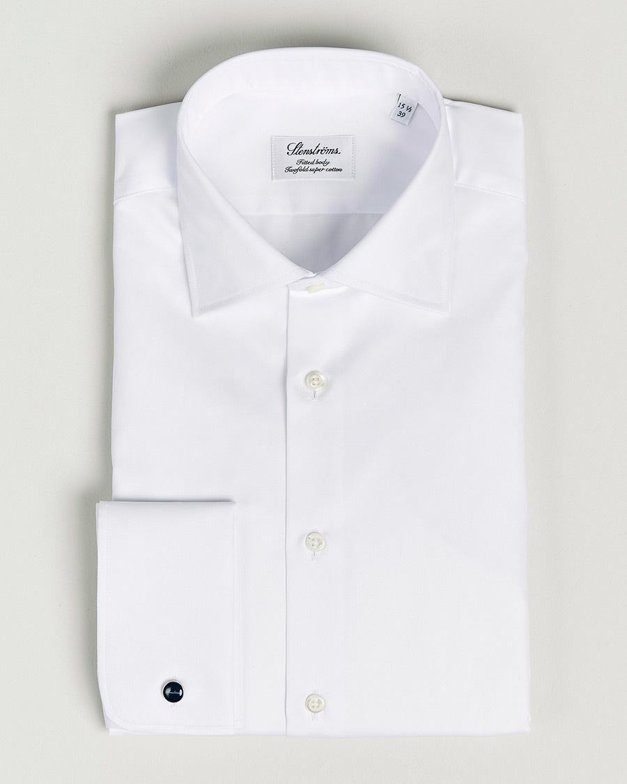 Herr | Skjortor | Stenströms | Fitted Body Double Cuff White