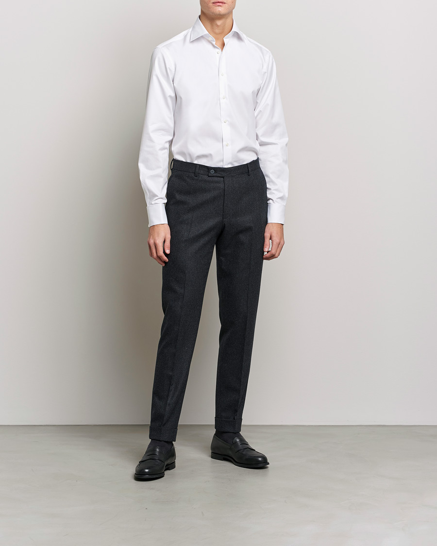 Herr | Skjortor | Stenströms | Fitted Body Double Cuff White