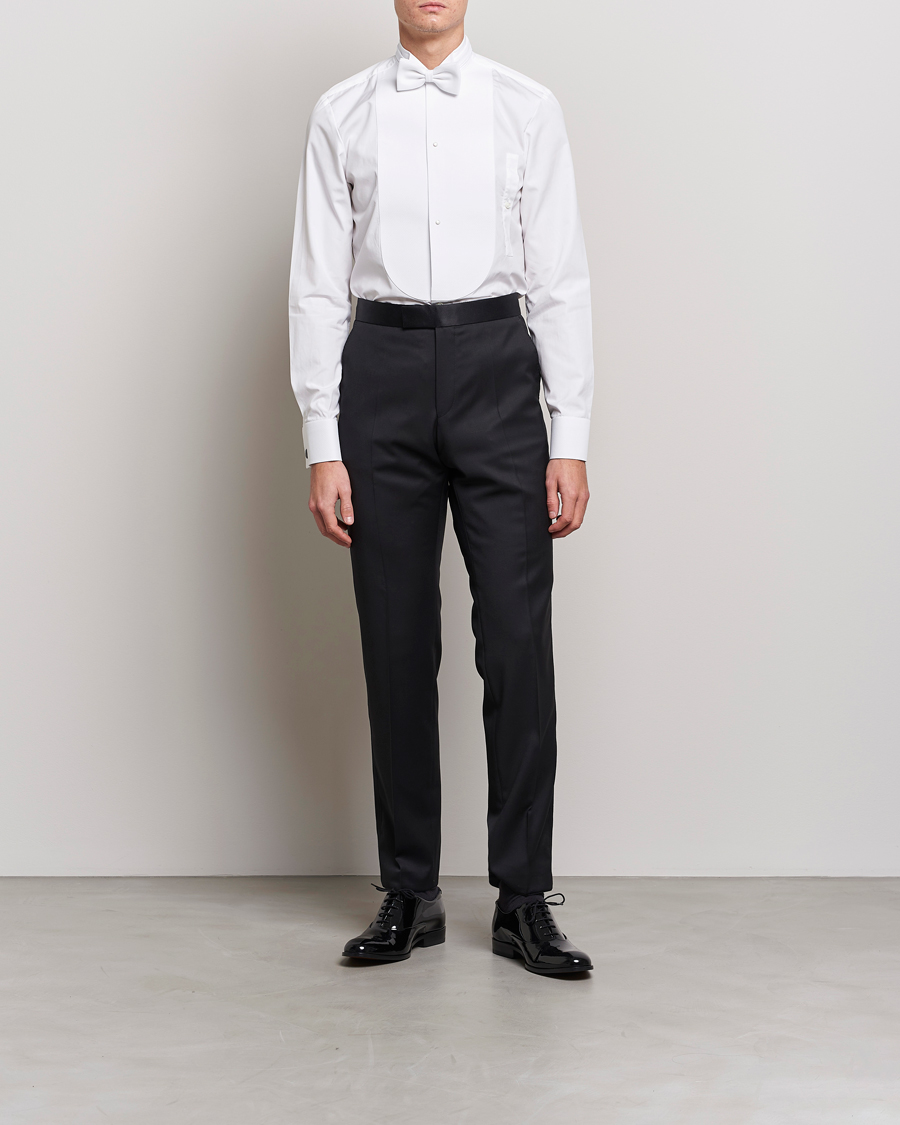 Herr | Fira nyår med stil | Stenströms | Slimline Astoria Stand Up Collar Evening Shirt White