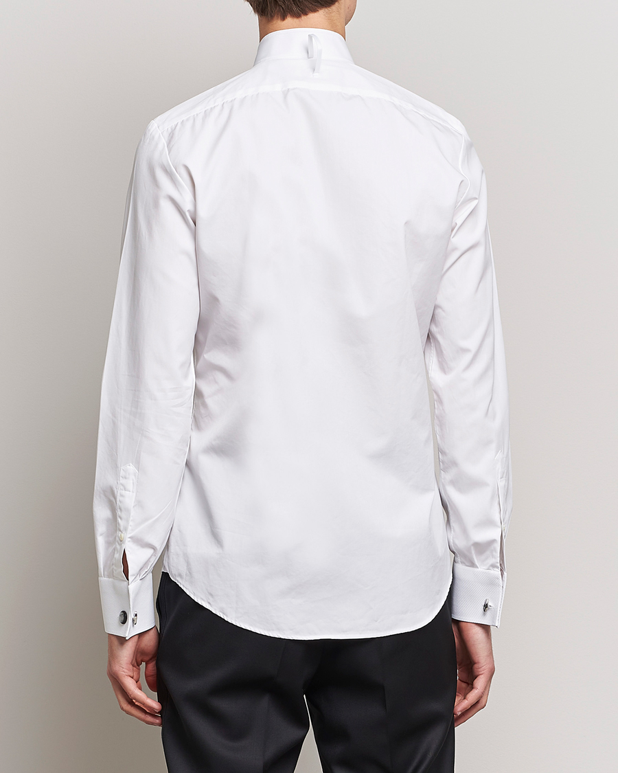 Herr | Skjortor | Stenströms | Slimline Astoria Stand Up Collar Evening Shirt White