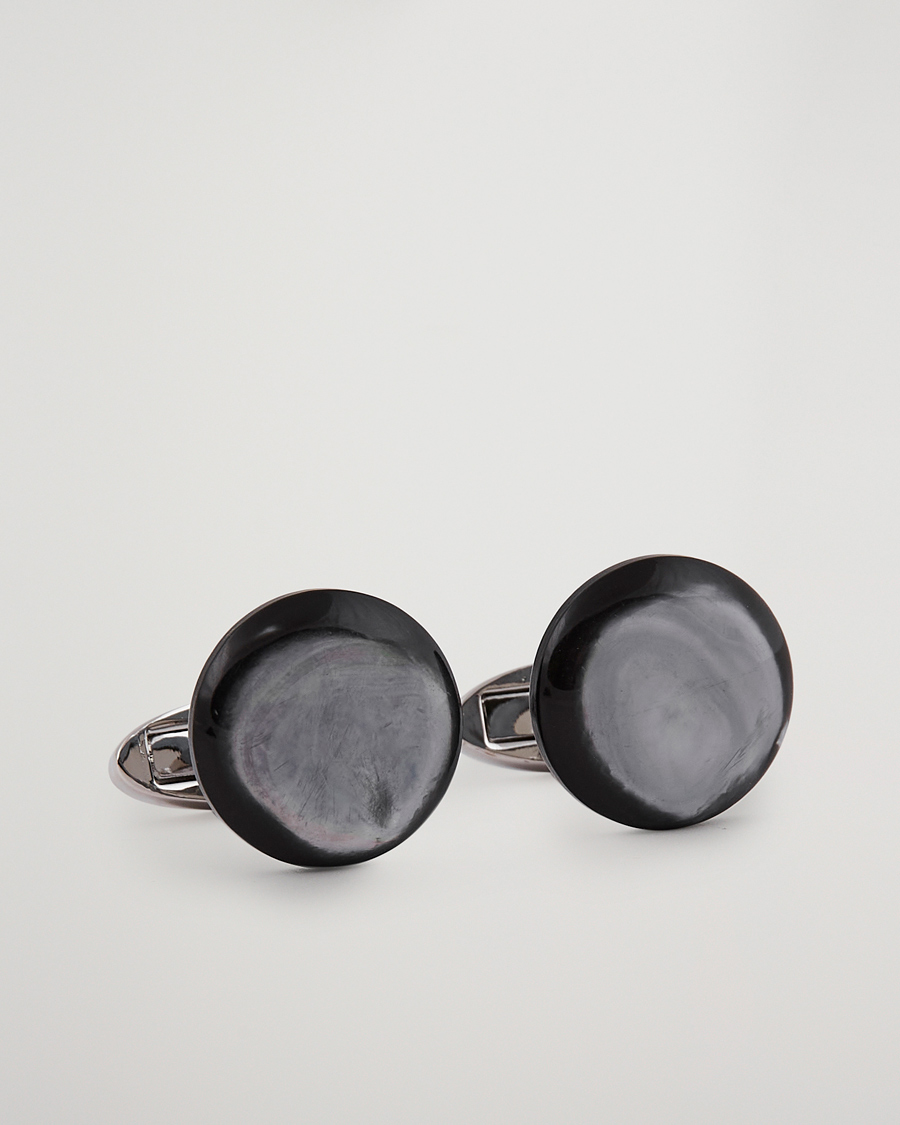Herr | Manschettknappar | Stenströms | Mother of Pearl Cufflink Grey