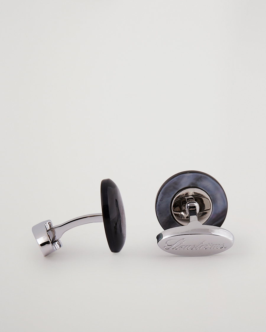 Herre | Manchetknapper | Stenströms | Mother of Pearl Cufflink Grey