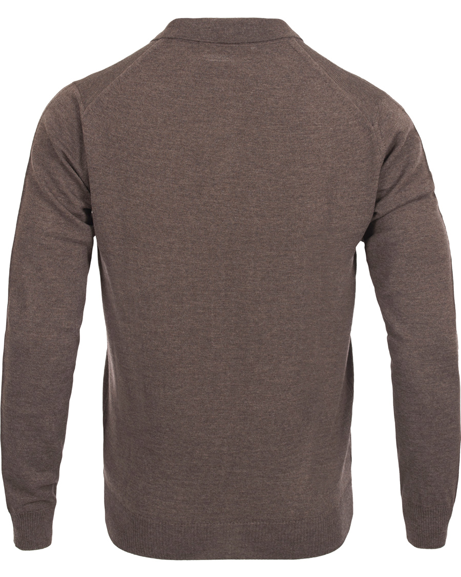 Herr | Tröjor | Morris Heritage | Knitted Polo Shirt Brown M
