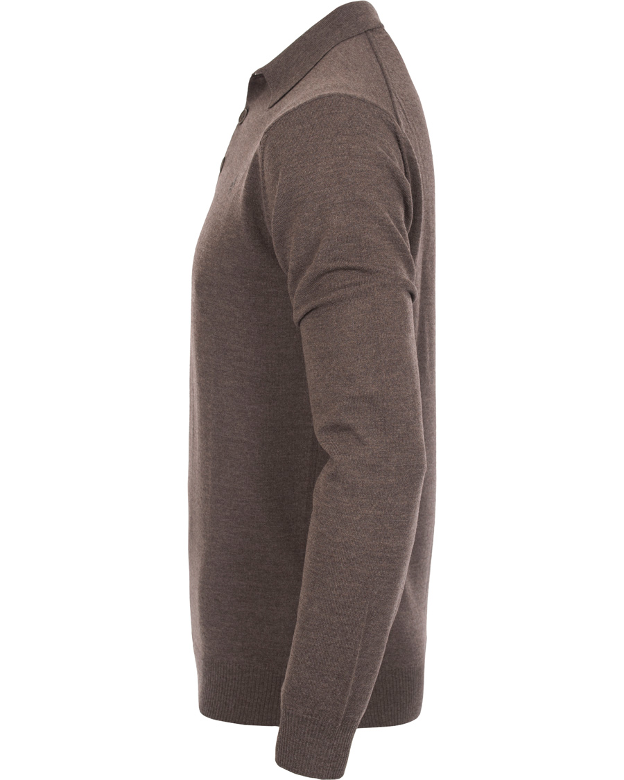 Herr | Tröjor | Morris Heritage | Knitted Polo Shirt Brown M