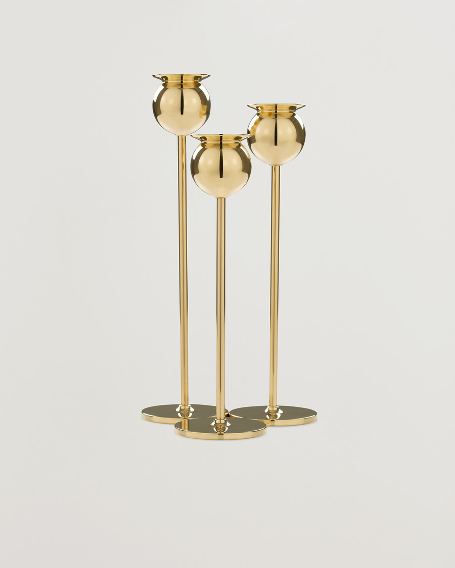 Herr | Dekoration | Skultuna | The Tulip Candlestick Brass Set of Three