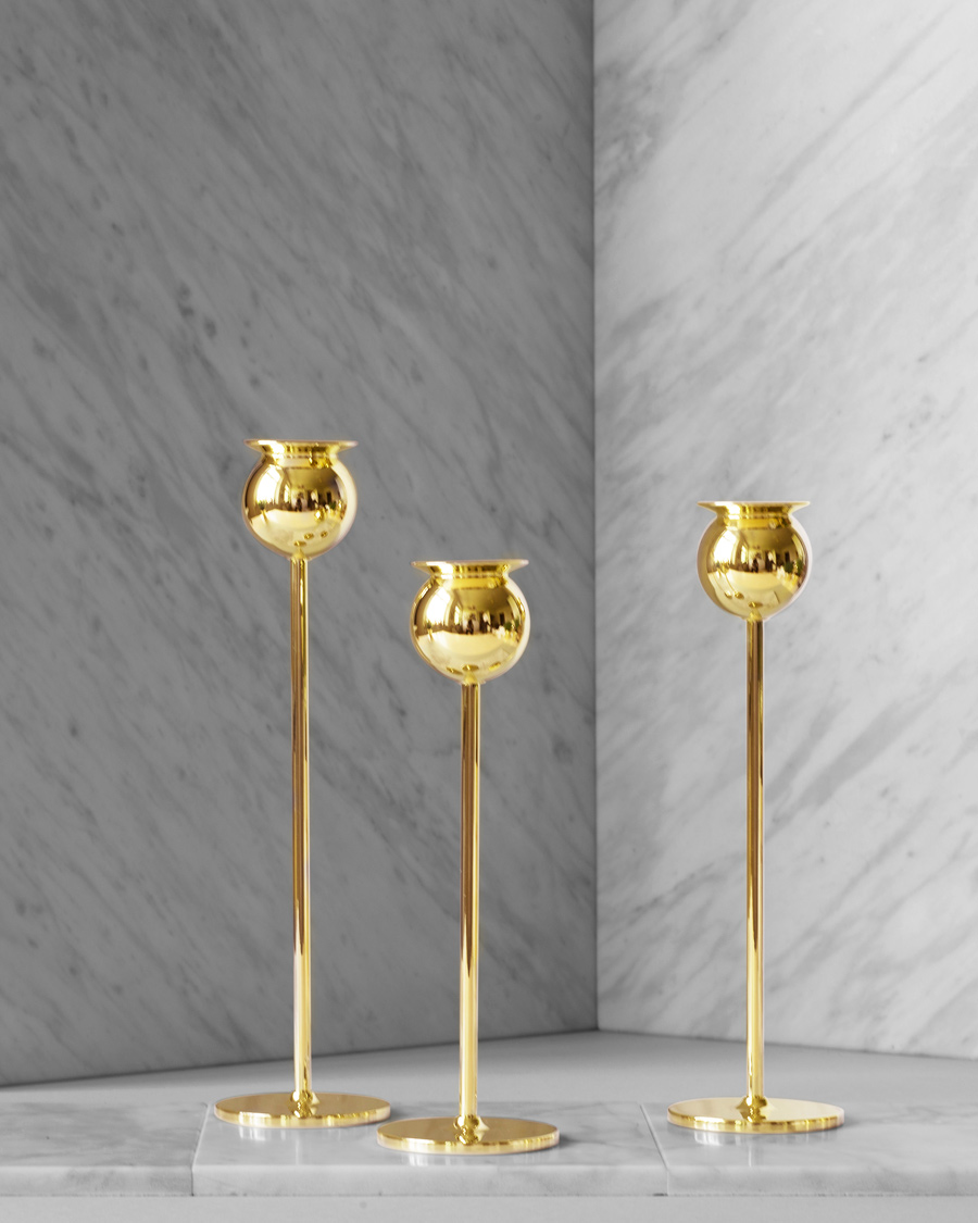 Herr | Gåvor | Skultuna | The Tulip Candlestick Brass Set of Three