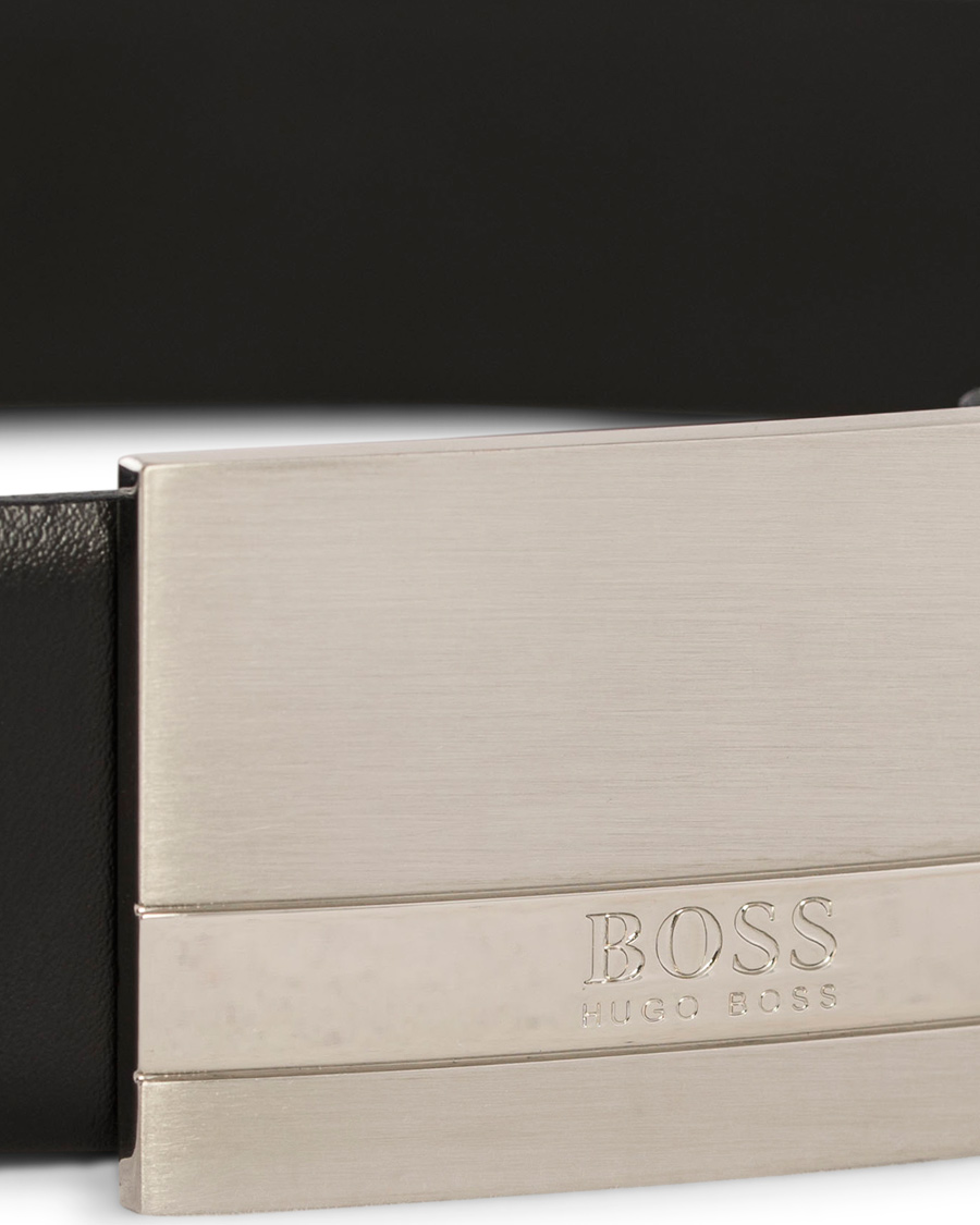 Herr | BOSS Baxton Plaited Logo Belt 3,5 cm Black | BOSS BLACK | BOSS Baxton Plaited Logo Belt 3,5 cm Black
