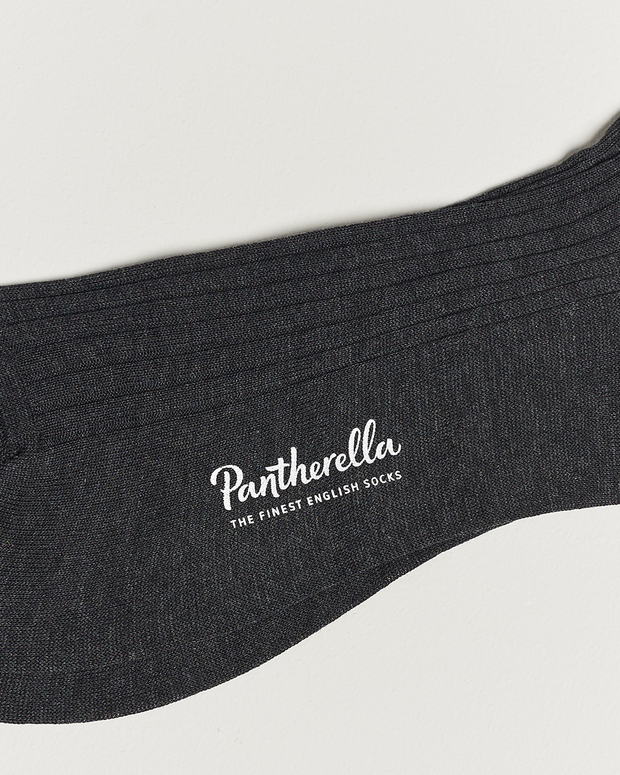 Herr | Strumpor | Pantherella | Vale Cotton Socks Dark Grey