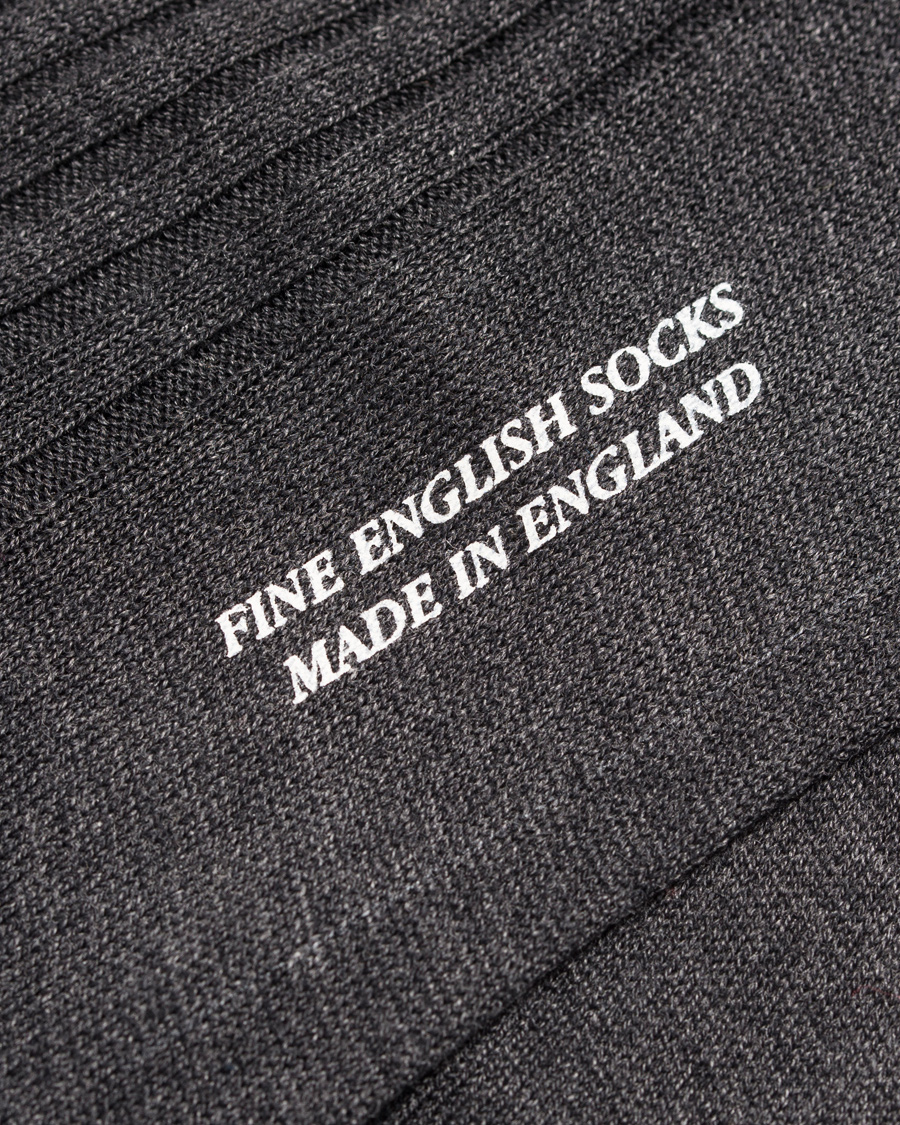 Herr | Underkläder | Pantherella | Vale Cotton Socks Dark Grey
