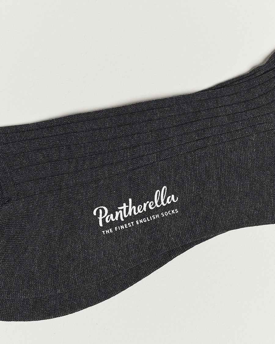 Herr | Underkläder | Pantherella | Vale Cotton Long Socks Dark Grey