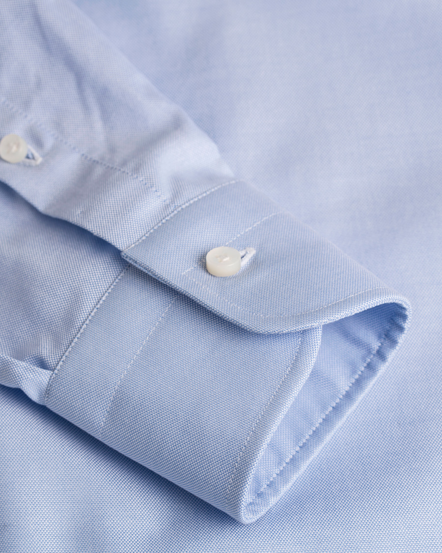 Herr | Skjortor | Barba Napoli | Slim Fit Button Down Oxford Shirt Blue
