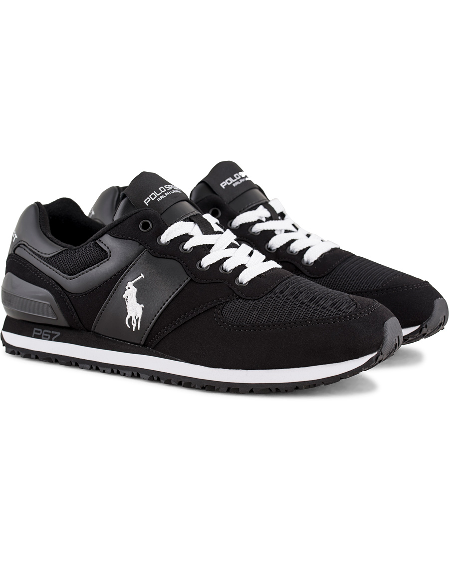 Herr | Polo Ralph Lauren Slaton Pony Running Sneaker Black/White | Polo Ralph Lauren | Slaton Pony Running Sneaker Black/White