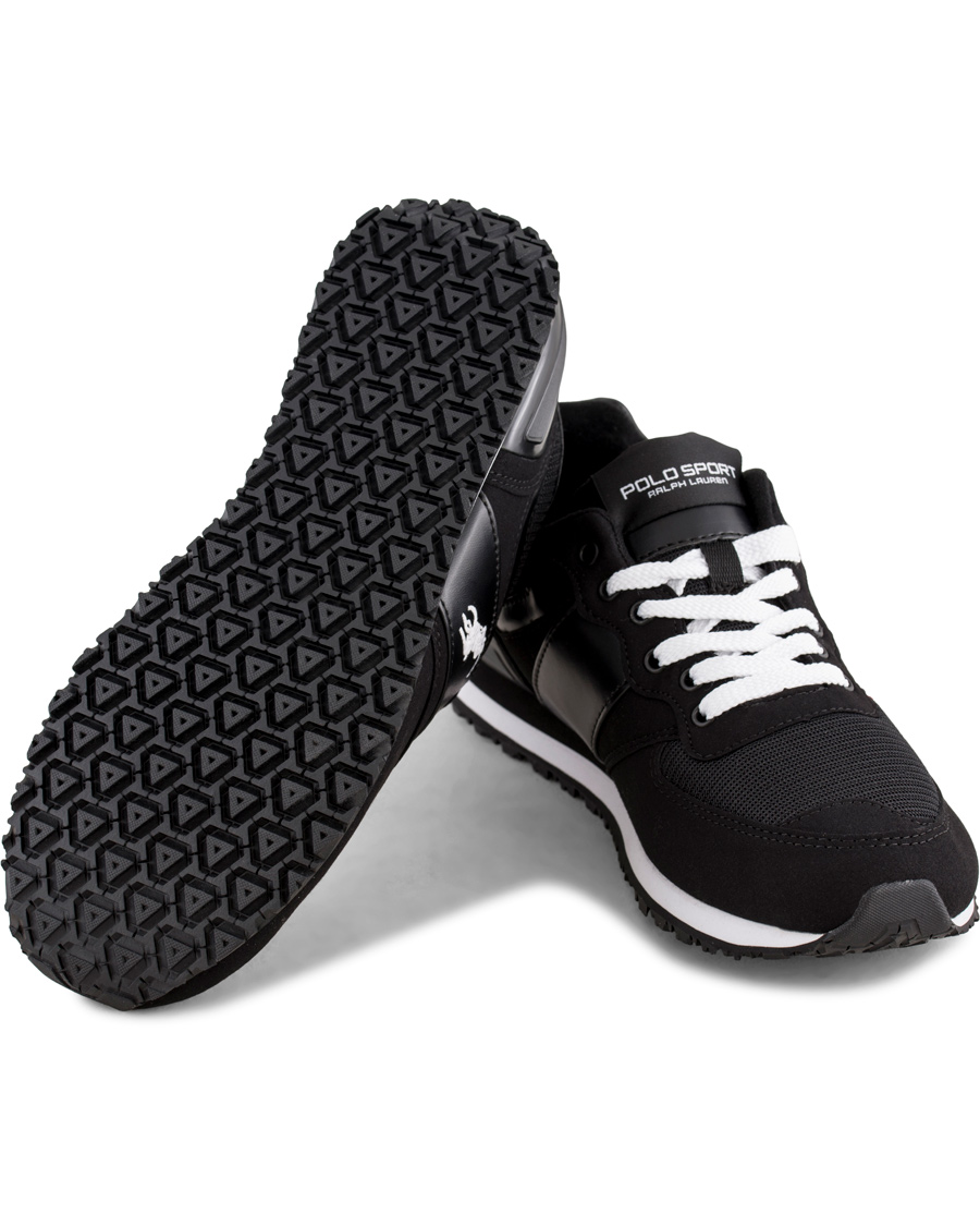 Herr | Polo Ralph Lauren Slaton Pony Running Sneaker Black/White | Polo Ralph Lauren | Slaton Pony Running Sneaker Black/White