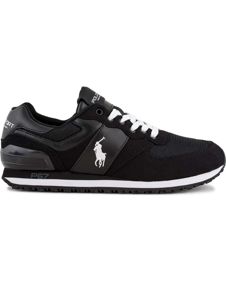 Herr | Polo Ralph Lauren Slaton Pony Running Sneaker Black/White | Polo Ralph Lauren | Slaton Pony Running Sneaker Black/White