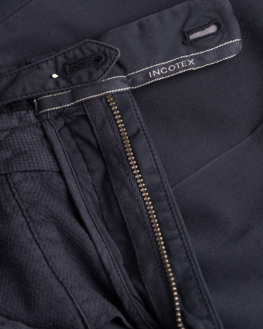 Herr | Byxor | Incotex | Slim Fit Stretch Chinos Navy