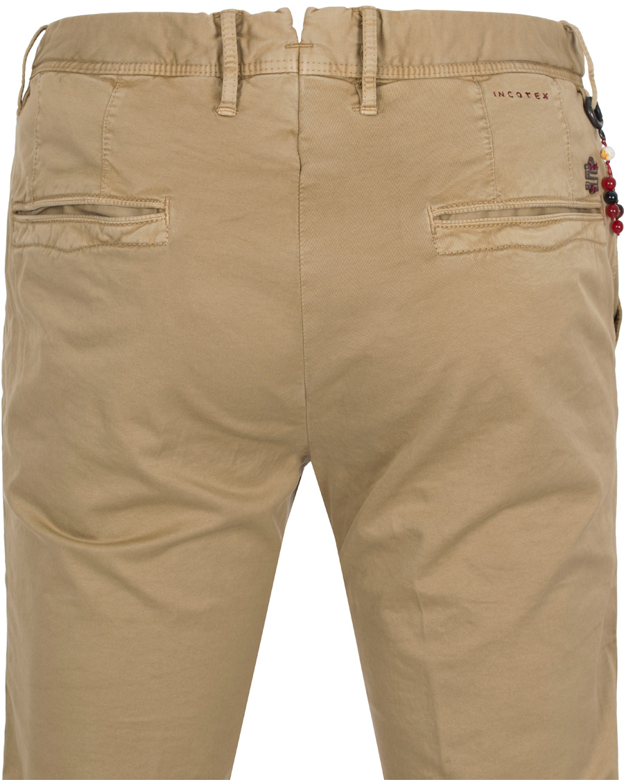 Herr | Byxor | Incotex | Slim Fit Stretch Slacks Khaki