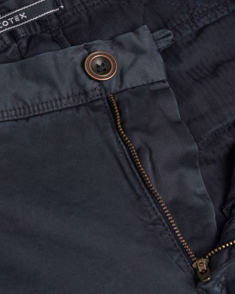 Herr | Byxor | Incotex | Slim Fit Stretch Slacks Navy