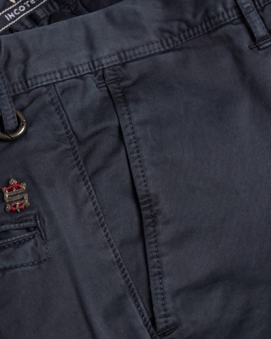 Herr | Byxor | Incotex | Slim Fit Stretch Slacks Navy